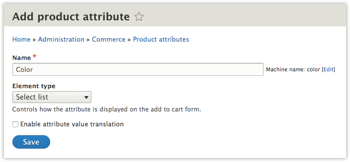 Product Attribute Creation