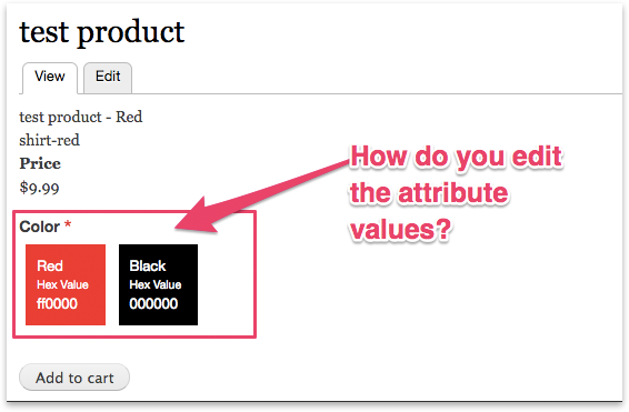 How do you edit the attribute values?