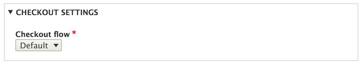 Order type checkout settings
