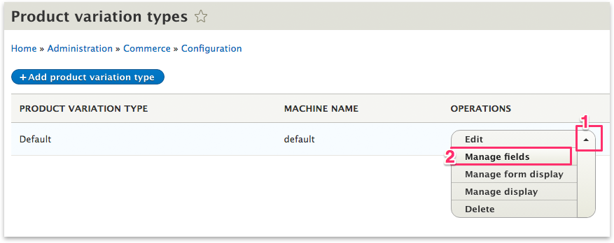 Manage Fields